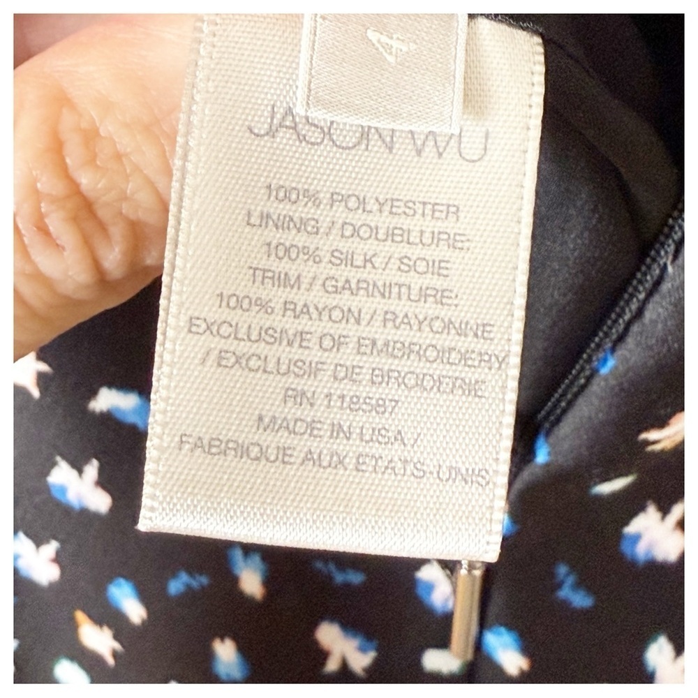 Jason Wu Fall 2018 Black Floral Dress NWT size 4 - Picture 10 of 16